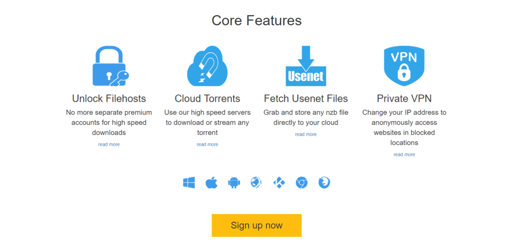 Core features of this premium only service