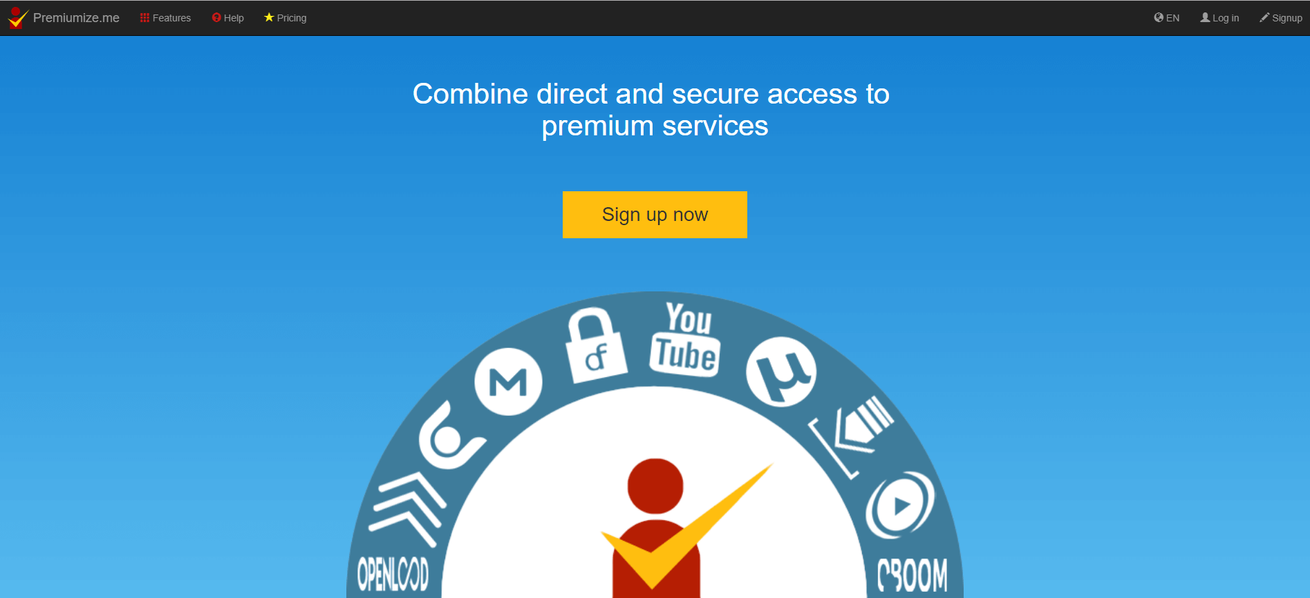 Premiumize landing page