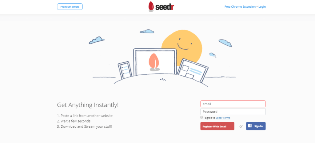 Landing page with Sun